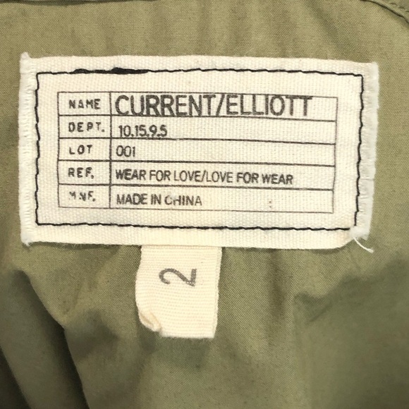 Current / Elliot Army green the boyfriend, windbreaker, hooded utility jacket - Picture 8 of 15